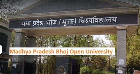 bhoj mponline|Welcome To Madhya Pradesh Bhoj (open) University.
